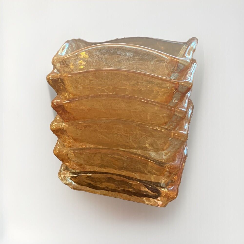 Monna Glass Designer Hand Blown Hand Made Turkish Small Dishes Amber
